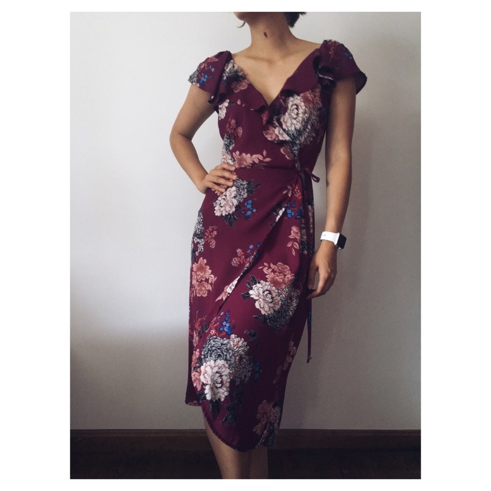 Floral Wrap Dress